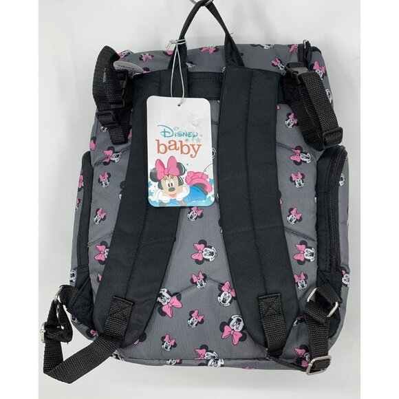 Disney Minnie Mouse Multi-Piece Diaper Baby Back Pack Set Insulated 9 Pocket New - Picture 3 of 9